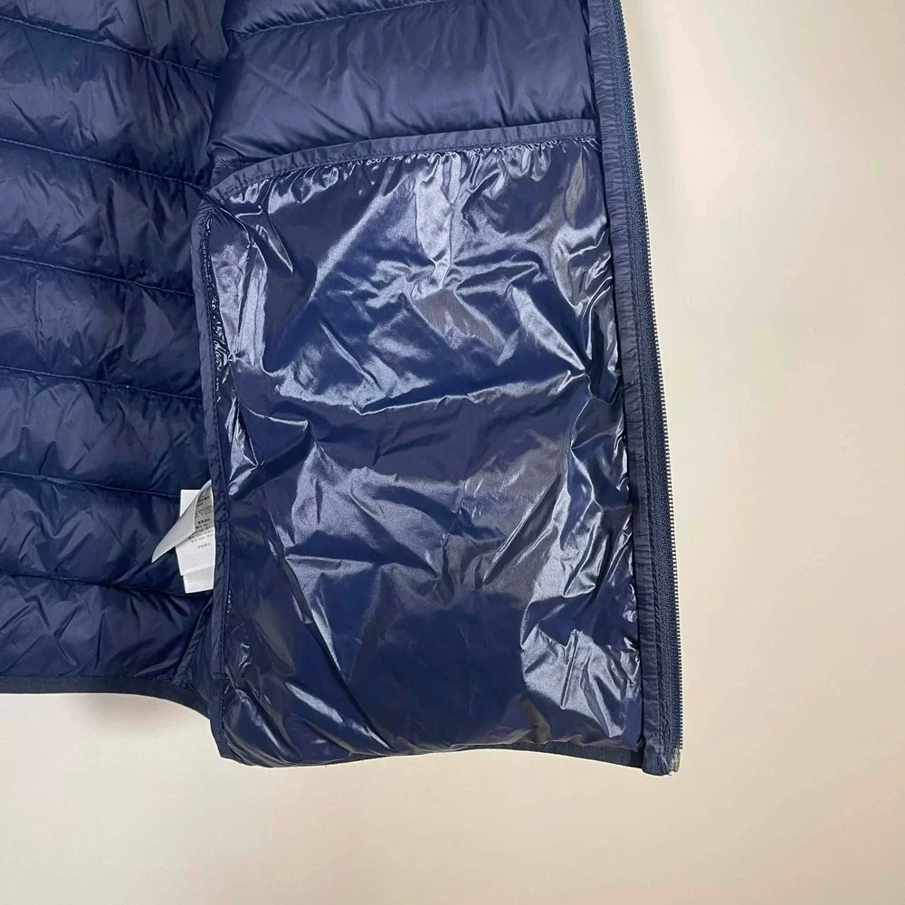 Polo Ralph Lauren Packable Down Vest Mens Medium Navy Blue Red Pony Preppy